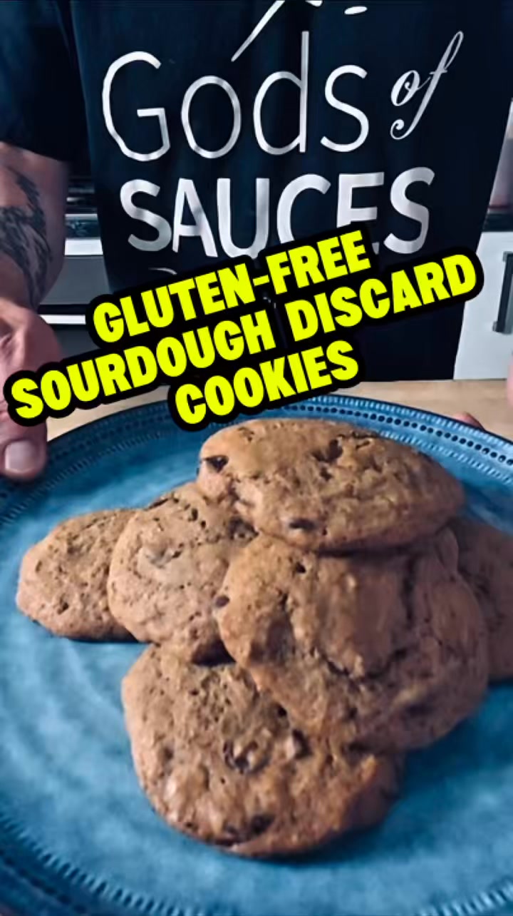 Gluten-free sourdough discard cookies! 🍪
No more wasting your sourdough starter discard — seriously, stop tossing it out. You can use it for cookies, pancakes, flatbreads… you get where I’m going with this, don’t you? So no more wasting money, no more wasting flour. Bake with the bloody thing! 🙌

Recipes below 👇
Any questions, pop them in the comments — I’ve got you covered.

Ingredients:
120 g unsalted butter (or dairy-free butter), softened
100 g brown sugar
80 g caster sugar
1 egg
1 tsp vanilla extract
100 g gluten-free sourdough starter discard (unfed, room temperature)
160 g gluten-free all-purpose flour (with xanthan gum — if not, add ½ tsp)
1⁄2 tsp baking soda
1⁄4 tsp baking powder
1⁄4 tsp salt
120 g dark or white chocolate chips, or dairy-free chips
1 tbsp cocoa powder

Directions:
In a large bowl, beat butter, brown sugar, and caster sugar until creamy and fluffy — about 2 minutes.

Mix in the egg, vanilla extract, and sourdough discard until smooth and well combined. Don’t worry if it looks slightly curdled — it’ll come together.

In a separate bowl, whisk together gluten-free flour, xanthan gum (if needed), baking soda, baking powder, and salt.

Add the dry mix to the wet mix, stirring just until no dry flour remains. Fold in chocolate chips (or other mix-ins like chopped nuts).
Cover and chill in the fridge for at least 30 minutes (this helps the texture and stops spreading too much).

Preheat oven to 180°C (fan 160°C). Line a tray with baking paper. Scoop tablespoon-sized balls onto the tray, leaving space to spread, don’t worry if the mixture is wet looking and they don’t spoon out like balls.
Bake for 15-20 minutes, until the edges are golden and the centers still look slightly soft.

Let them cool on the tray for 5 minutes before moving to a rack.

Tips:
For extra chew, add 1 tsp of honey or maple syrup.
For soft-baked cookies, slightly underbake them and let them cool completely.
The tang from the sourdough discard gets stronger if your discard is older — if it’s very sour, add a bit more sugar to balance it.

#Glutenfreesourdoughdiscardcookies #Glutenfreesourdoughdiscard #glutenfreecookierecipe #sourdoughdiscardrecipes topfans