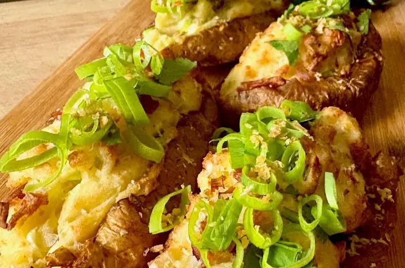 When it comes to comforting food, Loaded Potato Skins (Air Fryer Recipe) are hard to beat. Crunchy on the outside, soft and fluffy on the inside, and loaded with savoury fillings, they hit the sweet spot between snack and meal. Even better, when they’re made in the air fryer, they become a healthier option without losing any of their classic crunch.

https://checooper.com/loaded-potato-skins-air-fryer-recipe/#wpzoom-premium-recipe-card

#potato #glutenfree #airfryer