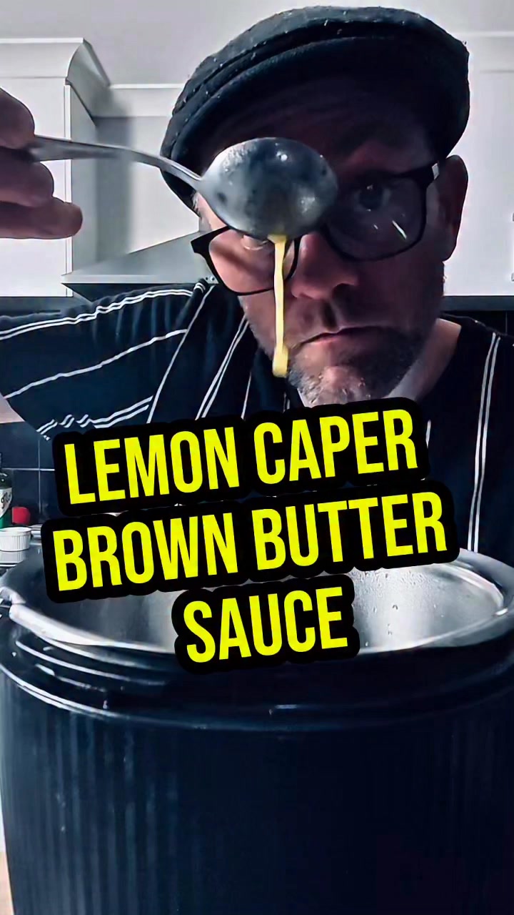 Here is my bloody easy Lemon Caper Brown Butter Sauce, it’s bloody yum!

Ingredients:
● 120g unsalted butter
● 2 tbsp capers (drained, lightly crushed)
● 1 clove garlic (finely chopped)
● Juice of 1 lemon
● Zest of ½ lemon
● 50ml white wine (optional but recommended)
● 50ml chicken stock
● Small handful chopped parsley
● Salt to taste
⸻
Method (à la minute – ~2 mins total):
1. In a pan, melt butter over medium heat
2. Let it foam and turn nutty brown (don’t walk away — it moves quick)
3. Add capers → let them crisp slightly
4. Add garlic (10–15 seconds only, don’t burn it)
5. Deglaze with white wine → reduce quickly
6. Add lemon juice + stock → quick swirl
7. Finish with zest + parsley
👉 Sauce should be glossy, slightly tangy, not too thick

@followers #Thermomix  #lemonbuttersauce #butter #sauce #lemon