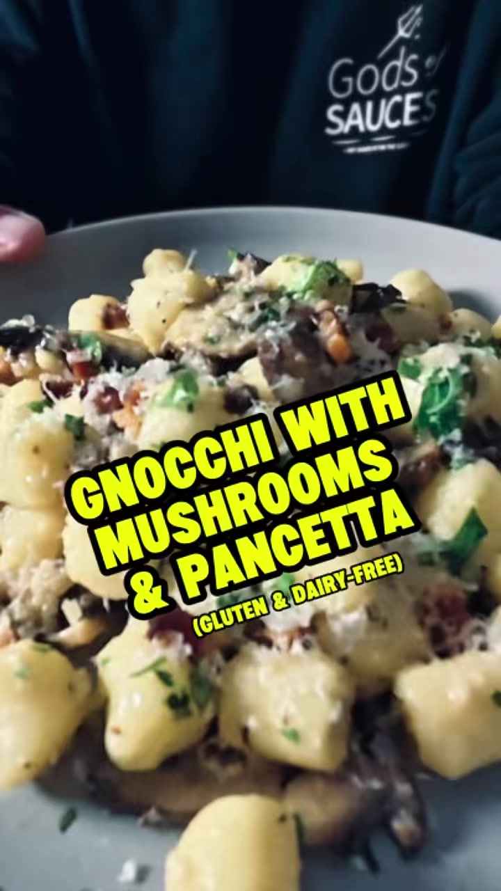 Righto legends, here’s my gnocchi with mushroom and pancetta – bloody delicious! Big thanks to Gluten Free Lab Perth for the gnocchi. It’s gluten and dairy free, and you’d never know. Recipe’s below – tag your mates and share this one around!

Ingredients:
Potato gnocchi from The Gluten-Free Lab, Perth
1⁄4 cup dairy-free cream (use regular cream if you’re not dairy-free)
1⁄2 white onion, finely diced
100 g mushrooms, sliced
100 g pancetta (or smoky bacon), finely diced (leave some for garnish)
1 clove garlic, finely diced
Olive oil, for cooking
1⁄2 glass dry white wine
Fresh parsley or basil leaves, (leave some for garnish)
Sea salt & cracked black pepper, to season
Parmesan cheese, finely grated (optional, for garnish)
Lemon Vinaigrette, helps cut through the richness

Instructions:
Start by cooking your gluten-free gnocchi according to the packet instructions. Once cooked, set aside.

Place a medium skillet over low-medium heat with a splash. Add the pancetta and cook until golden and crisp. Remove from the pan, place on a paper towel, and set aside.

Tip:
If the pancetta releases too much oil when cooking, then drain the oil out.

Lower the heat slightly. Add another splash of olive oil, then cook the onion until translucent. Stir through the garlic and cook for 15 seconds until fragrant.

Add another splash of oil if needed, then increase the heat. Add the sliced mushrooms and cook until golden brown.

Return the pancetta to the pan. Pour in the white wine and let it reduce by half, allowing the alcohol to cook off. Season lightly with sea salt and black pepper as you go.

Stir through the dairy-free cream, then season with extra salt and black pepper to taste.

Add the cooked gnocchi and some of the parsley/basil to the sauce and gently toss everything together until well coated.
Divide between two bowls. Garnish with grated parmesan (optional), parsley, and pancetta, then finish with fresh basil leaves and my Lemon Vinaigrette. Serve immediately.

#glutenfreegnocchi #gnocchi #glutenfree #dairyfree #easyrecipes The Gluten Free Lab @highlight